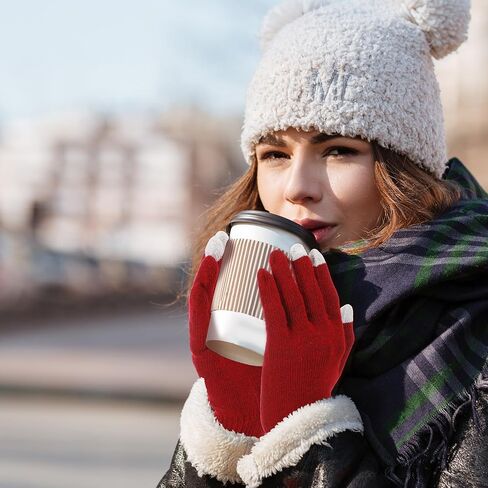 Ramede 120 Pairs Winter Touchscreen Gloves Winter Knit Gloves Bulk Stretchy Warm Gloves for Women Men Unisex Adult, 3 Colors in Saudi Arabia