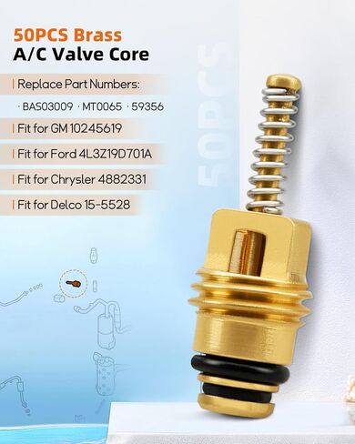 BAS03007 (10PCS) M8 Standard A/C Schrader Valve Core Fit for GM 22670747/ Delco 15-50176/ Ford F7RZ19D701BA/ Chrysler 4882334/ MT0050/ 59355 in Saudi Arabia