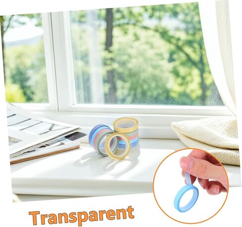 jojofuny 10 Rolls Tape Writable Tape Page Markers Transparent Sticky Tabs Annotating Tabs Sticky Label Stickers Highlighter Strips BOPP in Saudi Arabia