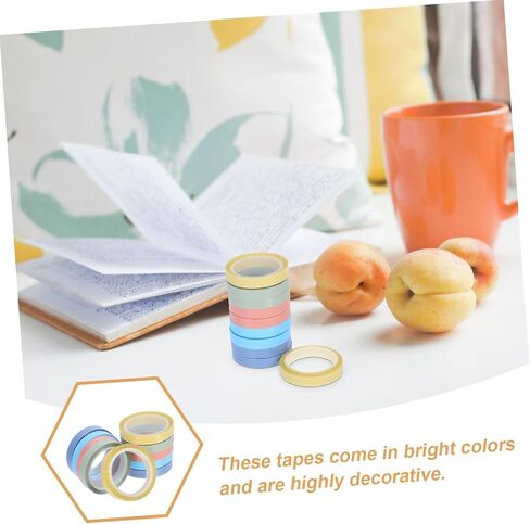 jojofuny 10 Rolls Tape Writable Tape Page Markers Transparent Sticky Tabs Annotating Tabs Sticky Label Stickers Highlighter Strips BOPP in Saudi Arabia