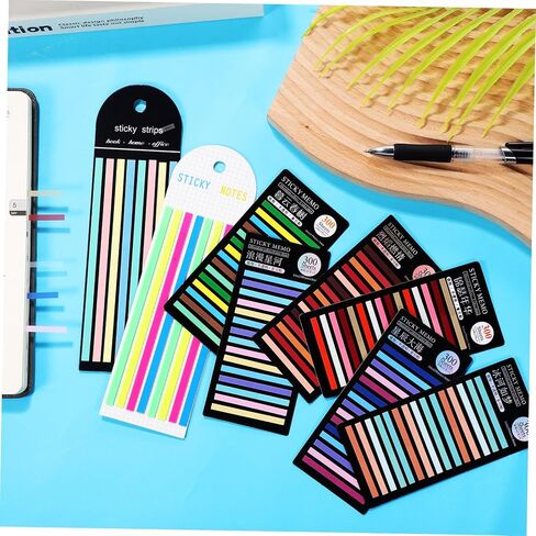 Tofficu 8Packs Transparent Highlighter Tapes Removable Fluorescent Strips for Book Annotation Sticky Page Markers for Study Supplies Office and School in Saudi Arabia