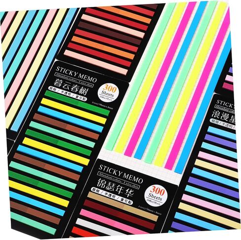 Tofficu 8Packs Transparent Highlighter Tapes Removable Fluorescent Strips for Book Annotation Sticky Page Markers for Study Supplies Office and School in Saudi Arabia