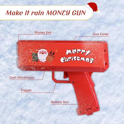 مسدس نقود ذهبي، لعبة إطلاق النقود الأوتوماتيكية تجعلها مطرًا، مسدس لعبة نقود للحفلات، وحفلات الزفاف، وأعياد الميلاد، وأحداث النادي، مسدس نقود ممتع للفواتير الحقيقية أو المزيفة، وكوبونات ومنشورات للحفلات in Kuwait