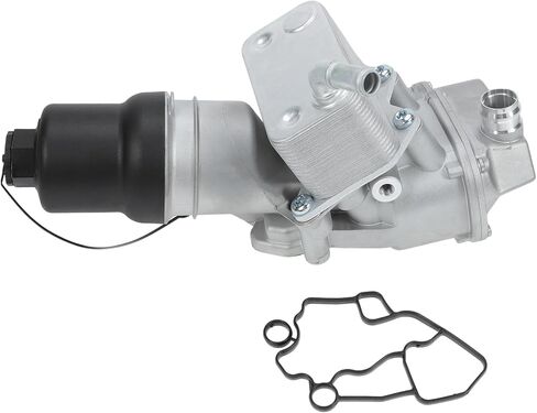 ACROPIX Upgrade Aluminum Oil Cooler Filter Housing Assembly for Volkswagen Passat Jetta Golf GTI Engine Oil Cooler with Gasket for Audi A3 A4 TT TTS 2006-2008 No.06F115397K/06F115397J in Saudi Arabia