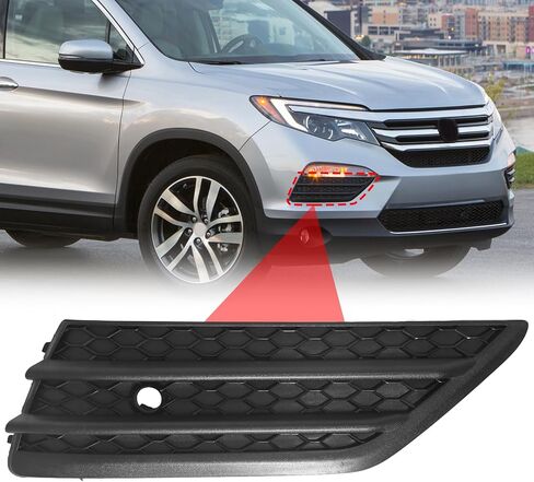 BXZ Front Bumper Insert Cover Passenger Fog Light Cover W/Parking Sensor for 2016 2017 2018 Honda Pilot in Saudi Arabia