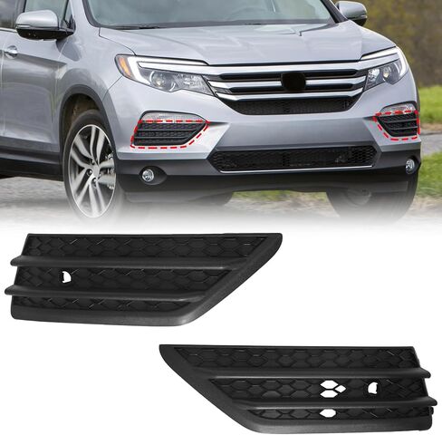 BXZ Front Bumper Insert Cover Passenger Fog Light Cover W/Parking Sensor for 2016 2017 2018 Honda Pilot in Saudi Arabia