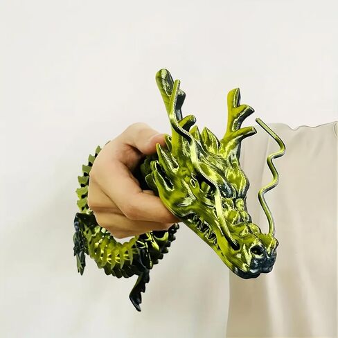 35.4in Large 3D Printed Dragon Toy with Flexible Joints - Articulated Dragon Action Figure for Play or Desk Decor Display, Gift Box - Unique Gift for Kids & Stress Relief Toys Adults (Laser Purple) in Saudi Arabia