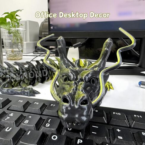 35.4in Large 3D Printed Dragon Toy with Flexible Joints - Articulated Dragon Action Figure for Play or Desk Decor Display, Gift Box - Unique Gift for Kids & Stress Relief Toys Adults (Laser Purple) in Saudi Arabia