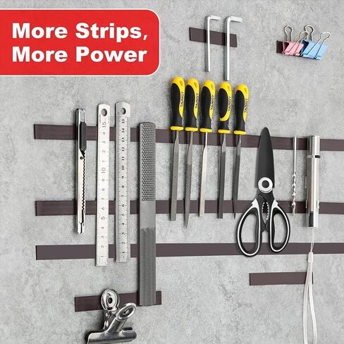 Magnetic Tape (1/2 in Wide x 9.8 ft Long), Cuttable Magnetic Strip with Adhesive Backing, Cuttable Flexible Sticky Magnet Tapes Strips for Kitchen Fridge, Classroom Office Whiteboards, DIY Crafts in Saudi Arabia