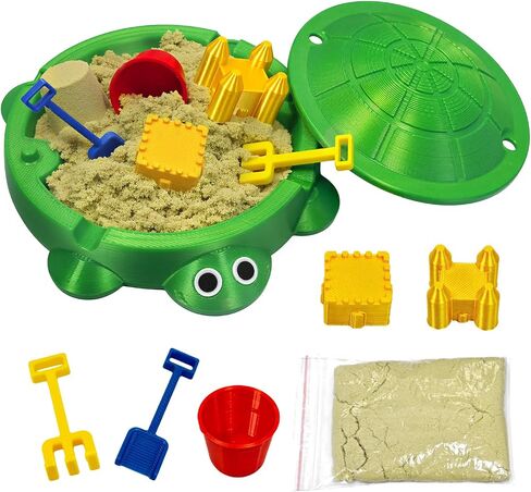 Mini Turtle Sandbox Zen Garden for Desk, Desktop Turtle Sandbox with Lid on The Go for Office Stress Relief, Funny Zen Garden Kit Desk Accessories Gifts for Coworkers Boss on White Elephant Christmas in Kuwait