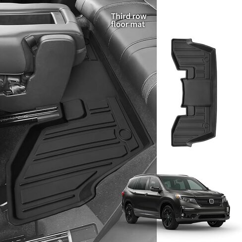 لـ 2023 2024 2025 Honda Pilot Floor Mats 3row Cargo Trunk Lines و2nd 3rd المقعد الخلفي الخلفي الحصير جميع الأحوال الجوية TPE حماية لملحقات Honda Pilot (مجموعة كاملة 9 حصائر) in Kuwait