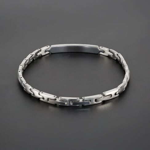 Chain Bracelet for Men, Sturdy Stainless Steel Bracelet, Adjustable Link 7.3-8.7 Inches Classic Mens Jewelry Present for Men/Dad/Husband RD-JN1761 in Saudi Arabia