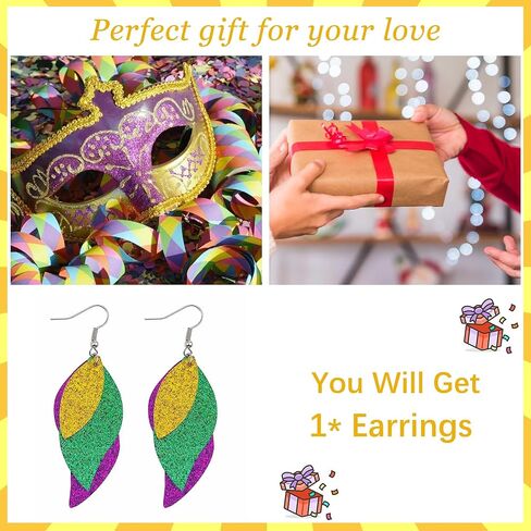 4 Pairs Mardi Gras Earrings for Women Mardi Gras Tassel Earrings Yellow Earrings Mardi Gras Dangle Earrings Mask Earrings Carnival Cosplay Party Jewelry Gifts in Kuwait