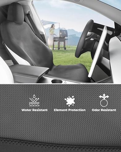 EVMODS Upgrade for Tesla Model Y/3/X/S Accessories 2024 Seat Cover Waterproof Seat Protector Neoprene Car Front Seat Protection 1PCS in Kuwait