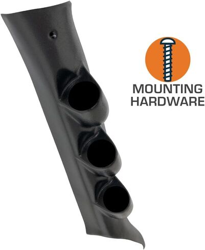 GlowShift Black Triple Pillar Gauge Pod Compatible with Chevrolet Chevy Silverado 2500HD 3500HD Duramax 2014-2019 - Complete Replacement - ABS Plastic - Mounts (3) 2-1/16" (52mm) Gauges in Saudi Arabia