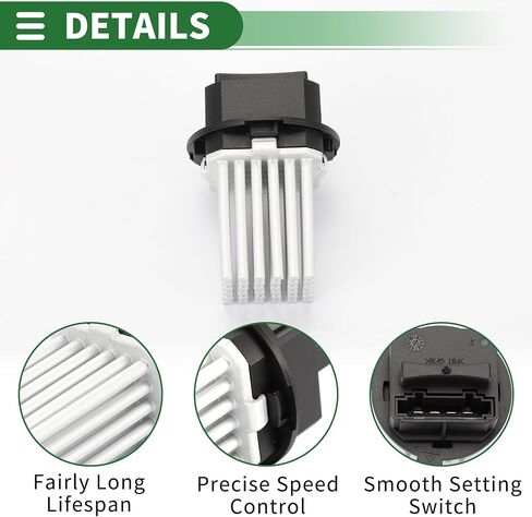 Motoforti HVAC Blower Motor Resistor, Heater Blower Resistor, for Land Rover LR2 L4 2.0L 2013-2015, Metal Plastic, No.LR002685, Black in Saudi Arabia