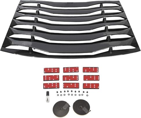 HECASA نافذة خلفية كوة متوافقة مع 2011-2023 دودج تشارجر SXT/GT/RT/RT Scat Pack/Scat Pack Widebody/SRT Hellcat Widebody Sun Shade غطاء الزجاج الأمامي ABS البلاستيك ألياف الكربون in Saudi Arabia