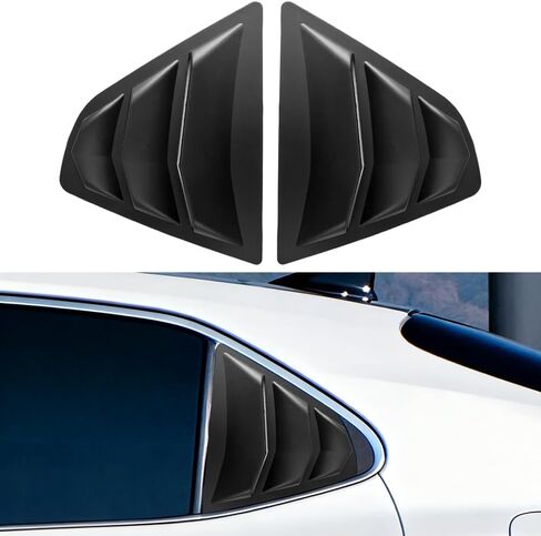 Car Rear Side Window Louvers Suitable for Toyota Camry 2018 2019 2020 2021 2022 2023 2024 Air Vent Scoop Shades Cover Blinds Exterior Accessories (Matt Black) in Saudi Arabia