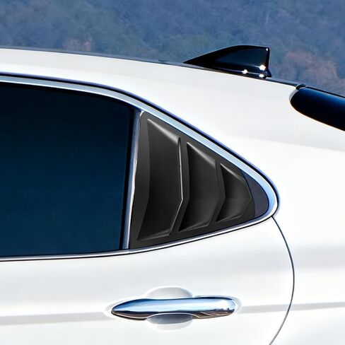 Car Rear Side Window Louvers Suitable for Toyota Camry 2018 2019 2020 2021 2022 2023 2024 Air Vent Scoop Shades Cover Blinds Exterior Accessories (Matt Black) in Saudi Arabia