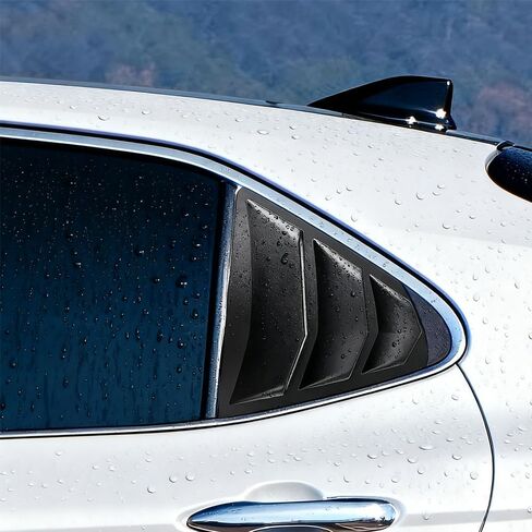 Car Rear Side Window Louvers Suitable for Toyota Camry 2018 2019 2020 2021 2022 2023 2024 Air Vent Scoop Shades Cover Blinds Exterior Accessories (Matt Black) in Saudi Arabia