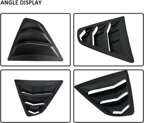 Car Rear Side Window Louvers Suitable for Toyota Camry 2018 2019 2020 2021 2022 2023 2024 Air Vent Scoop Shades Cover Blinds Exterior Accessories (Matt Black) in Saudi Arabia