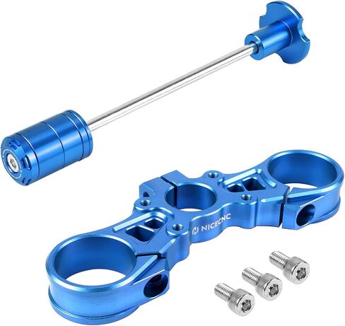 NICECNC Front Fork Suspension Core & Upper Triple Clamp Top Link Compatible with Surron Light bee S/X, Blue, See Fitment in Saudi Arabia