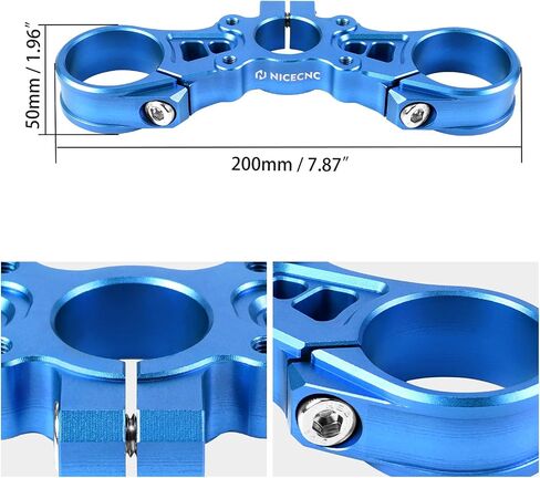 NICECNC Front Fork Suspension Core & Upper Triple Clamp Top Link Compatible with Surron Light bee S/X, Blue, See Fitment in Saudi Arabia