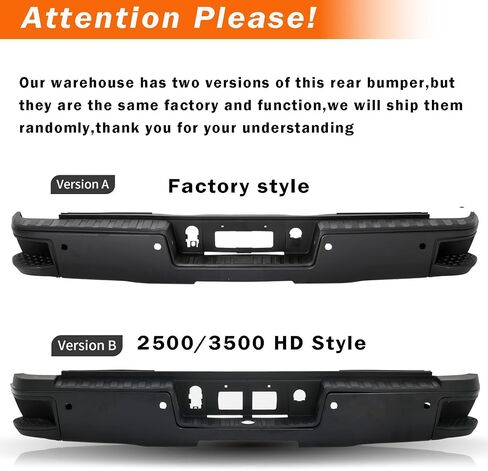 Rear Bumper Assembly Compatible with 2014-2018 Chevy Silverado GMC Sierra 1500 W/SENSOR Hole Carbon Steel,Polished Chrome in Saudi Arabia