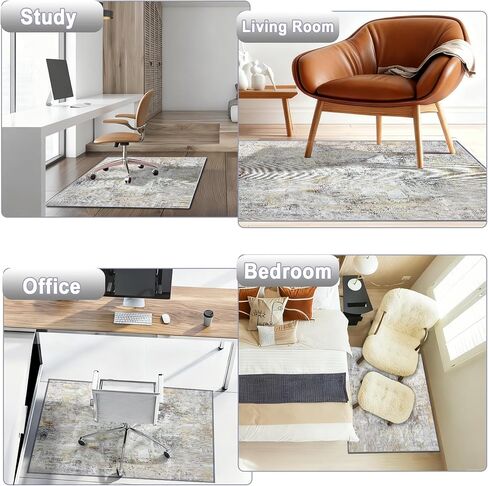 Office Chair Mat for Hardwood Floor, 35"x47"x1/10 Desk Chair Mat, Machine Wash Large Floor Protector Rug, Anti Slip Office Rugs for Rolling Chairs (Pink) in Kuwait