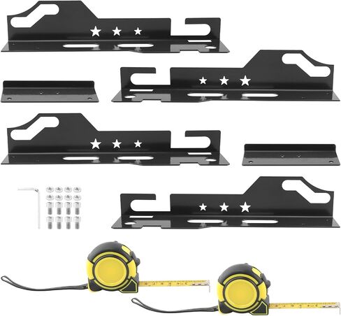Bibabala Wheel Alignment Tool,Toe Alignment Tool Plates with 2 Measuring Tapes,Automotive Toe Alignments for Home Use,Camber Alignments Plates,Toe Plate for Car Truck SUV Vehicle(Black) in Saudi Arabia