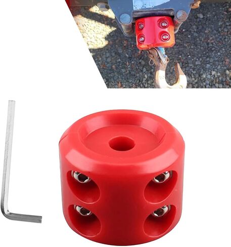 Winch Hook Stop, Winch Accessories, Cable Saver Hook Stopper Line for Synthetic Rope, Universal for ATV UTV Truck SUV (Red) in Saudi Arabia