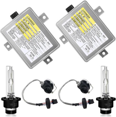 مجموعة من 2 مصباح أمامي HID مع مشعل ومصباح D2S مناسب لـ Acura TL TSX ILX ZDX RDX لهوندا أوديسي لمازدا 3 5 CX-9 وحدة التحكم في صابورة زينون استبدال W3T19371 X6T02971 W3T10471 in Kuwait