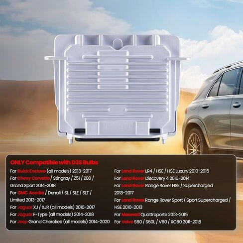 89089352 HID المصباح الصابورة لـ GMC Acadia 2013-2015، لـ Buick Enclave 2013-2017، لـ Jeep Grand Cherokee 2014 2015 وحدة التحكم في صابورة زينون LR014114، 22840414، 31297941،31297942 (فقط لـ D3S) in Kuwait