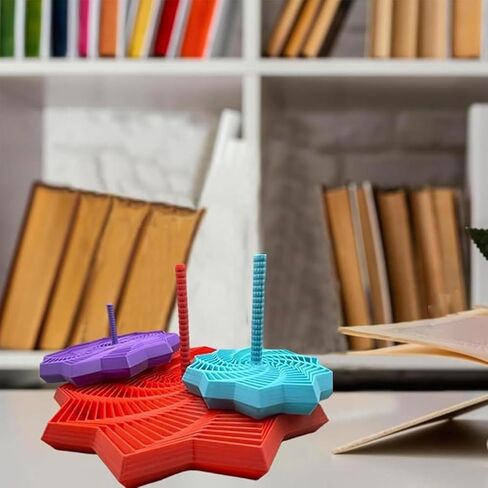 نجمة تململ حسية مطبوعة ثلاثية الأبعاد - نجمة تململ حسية بمقبض، تصميم حلزوني ملون، 2025 نجمة فيدجيت على شكل نجمة جديدة (النوع A، صغير) in Kuwait