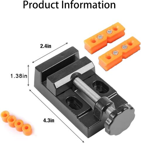 Mi-ni Bench Vice Clamp Mi-ni Flat Clamp Opening Parallel Table Vise for Watch Repairing Sculpture Craft Jewelry(Black) in Saudi Arabia