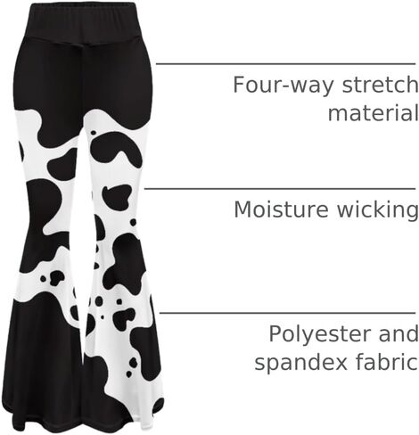 YEXIATODO High Waisted Flare Leggings for Women Tummy Control Yoga Pants in Kuwait