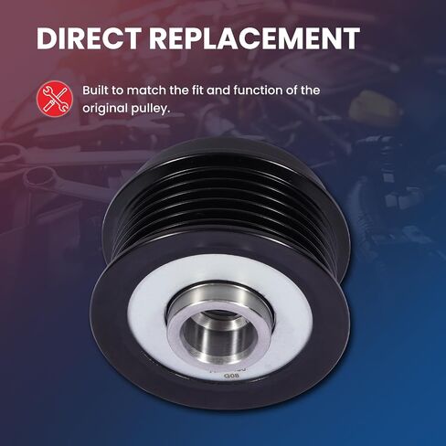 MOCA 37015P Decoupler Pulley Fit for Toyota 1998-2013 Corolla 1.8L, for Scion 2008-2014 xD 1.8L, for Dodge 2001-2007 Caravan 3.3L, for Chrysler 2001-2007 Town & Country 3.3L 3.8L in Saudi Arabia