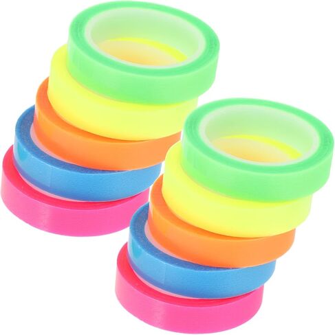 NUOBESTY 10-Piece Waterproof Highlight Tape Set Colorful Removable Page Markers for Books Office Supplies and School Use in Saudi Arabia