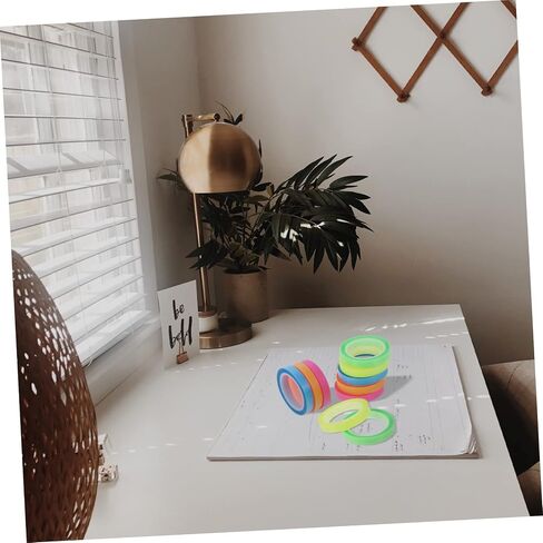 NUOBESTY 10-Piece Waterproof Highlight Tape Set Colorful Removable Page Markers for Books Office Supplies and School Use in Saudi Arabia