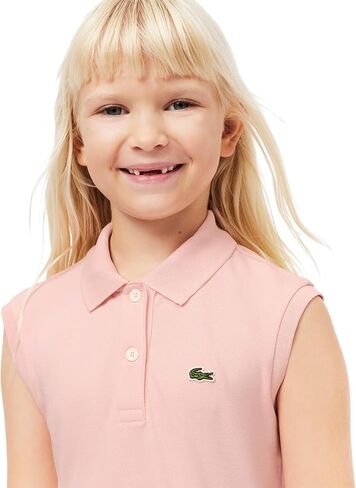 Lacoste Girl's Sleeveless Polo Dress with Skirt Pleating in Saudi Arabia