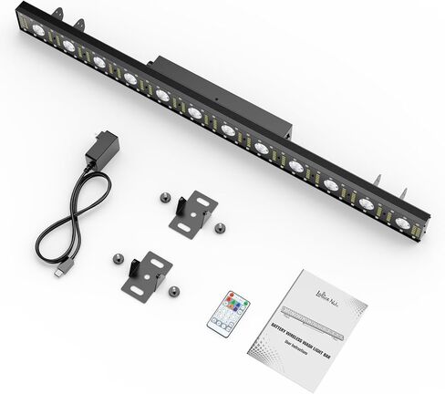 غسل شريط الضوء LaluceNatz 40 100W 12 LED 3 في 1 RGB ضوء المرحلة بار سبائك الألومنيوم شعاع أضواء الصوت المنشط حتى ضوء DMX تسيطر عليها لجميع القديسين عيد الميلاد حفل زفاف الكنيسة DJ المرحلة الإضاءة in Kuwait