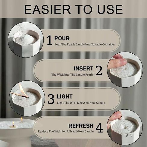 200-Pack Pearled Candle Cotton Wicks for Sand Candles Making - 2 Inch MANNYCOM Metal-Free and Lead-Free Refill Sand Wax Wick for Making DIY (White) in Saudi Arabia