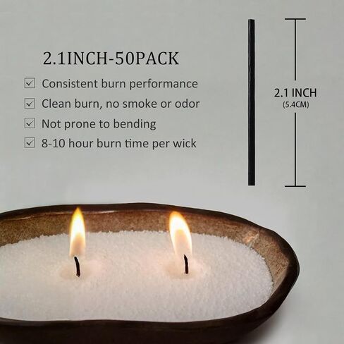 200-Pack Pearled Candle Cotton Wicks for Sand Candles Making - 2 Inch MANNYCOM Metal-Free and Lead-Free Refill Sand Wax Wick for Making DIY (White) in Saudi Arabia