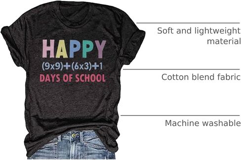 Teacher Shirts for Women Last/First Day of School 100 Days of Loving School Inspirational Graphic Tees Tops in Kuwait