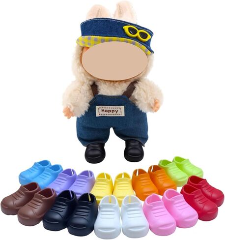 10 Pairs Doll Shoes for 17cm Doll, Mini Shoes for 6.9 inch Dolls, Doll Accessories Shoes Sitting Standing Series in Saudi Arabia