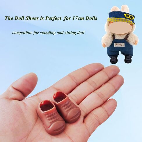 10 Pairs Doll Shoes for 17cm Doll, Mini Shoes for 6.9 inch Dolls, Doll Accessories Shoes Sitting Standing Series in Saudi Arabia