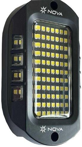 Generic 104 مصابيح LED للصخور، 4 قطع، أبيض نقي، 00002 in Saudi Arabia