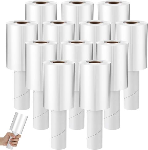 Frienda 6 Pcs 5 Inch Plastic Stretch Wrap Film Roll 500ft Clear Mini Moving Plastic Wrap Roll with Handle 80 Gauge Shrink Wraps Industrial Strength Shrink Film for Moving, Packing, Self Adhering in Saudi Arabia