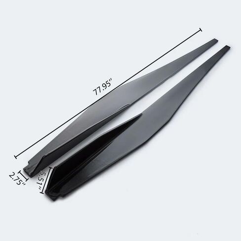 Side Skirt Fit for Corvette C8 2020-2024, Rocker Panel Body Kit Extension Exterior Accessories (Gloss Black) in Saudi Arabia