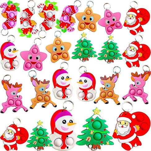 24 Packs Funny Christmas Mini Assorted fidgets Toys for Kids Children Classroom Students Gift from Teacher,Birthday Party Favors in Saudi Arabia